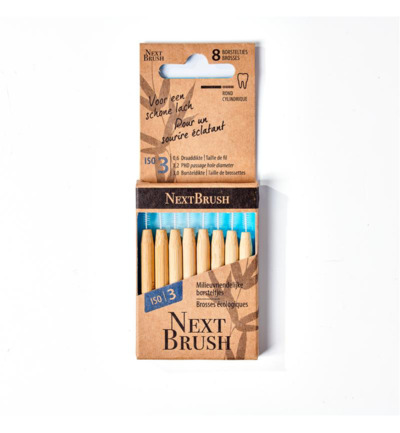 NextBrush Bamboe interdentale ragers ISO 3 (8 stuks)