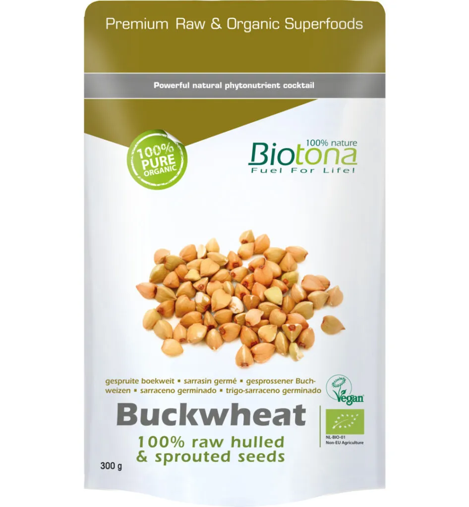 Biotona Buckwheat Raw Hulled & Sprouted Seeds Bio (300 gr)