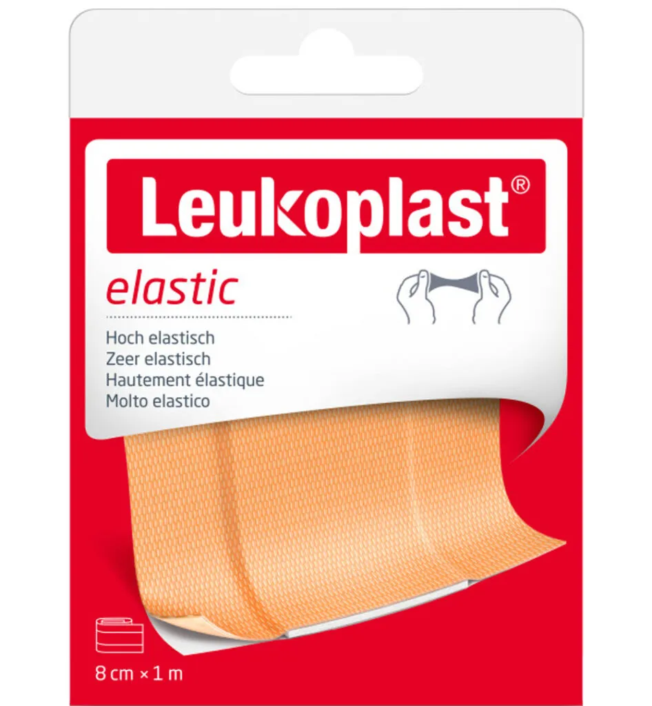 Leukoplast Pleister elastic 1m x 8 cm (1 stuk)