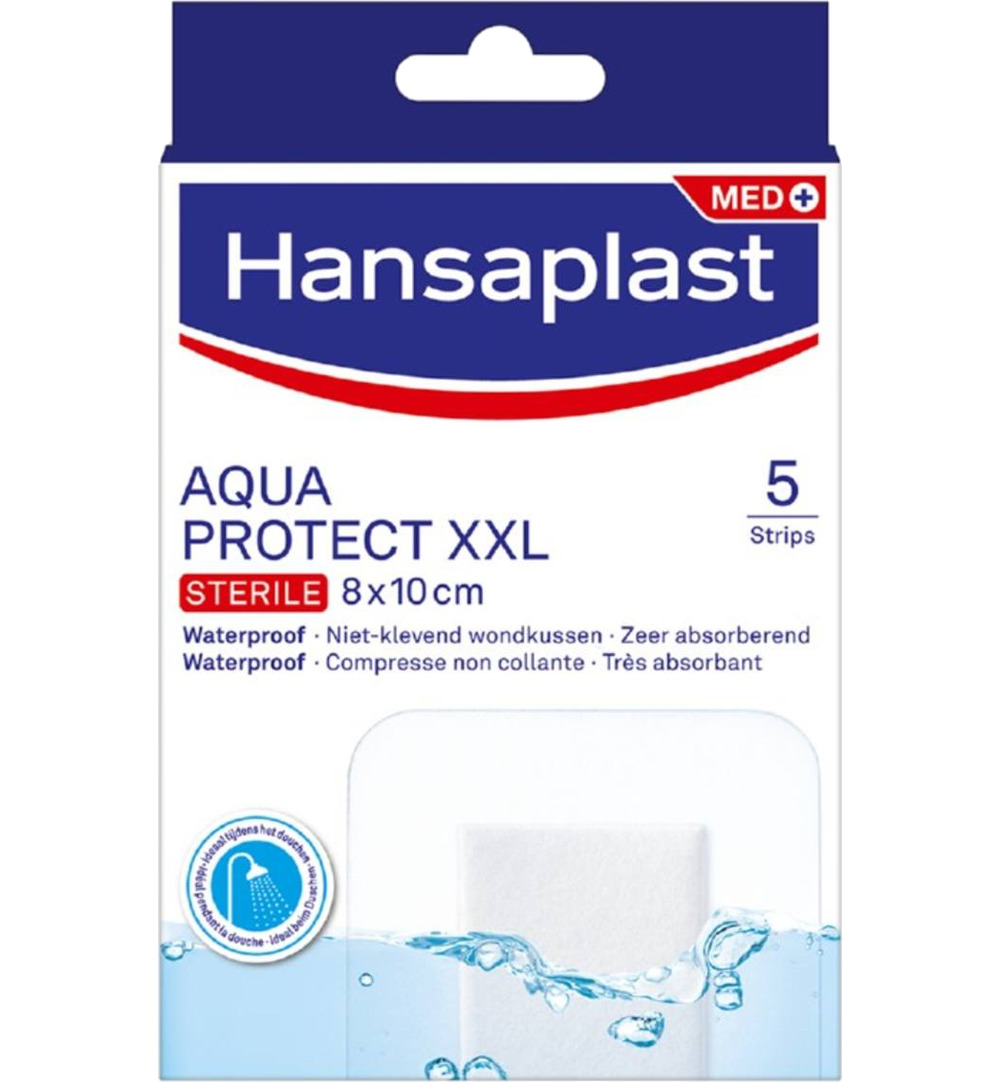 Hansaplast Aqua protect antibacterieel XXL (5 stuks)