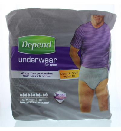 Depend Pants men max maat S/M 1959 (10 stuks)