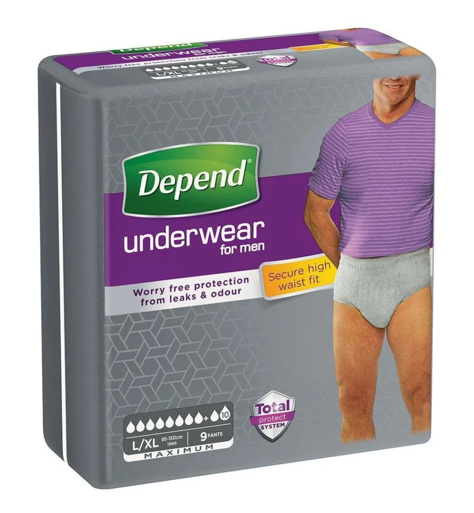 Depend Pants men max maat L/XL 1986 (9 stuks)