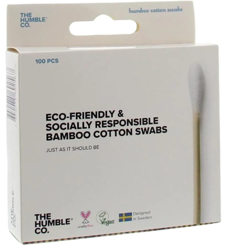 The Humble Co. Wattenstaafjes Bamboe Wit (100 stuks)