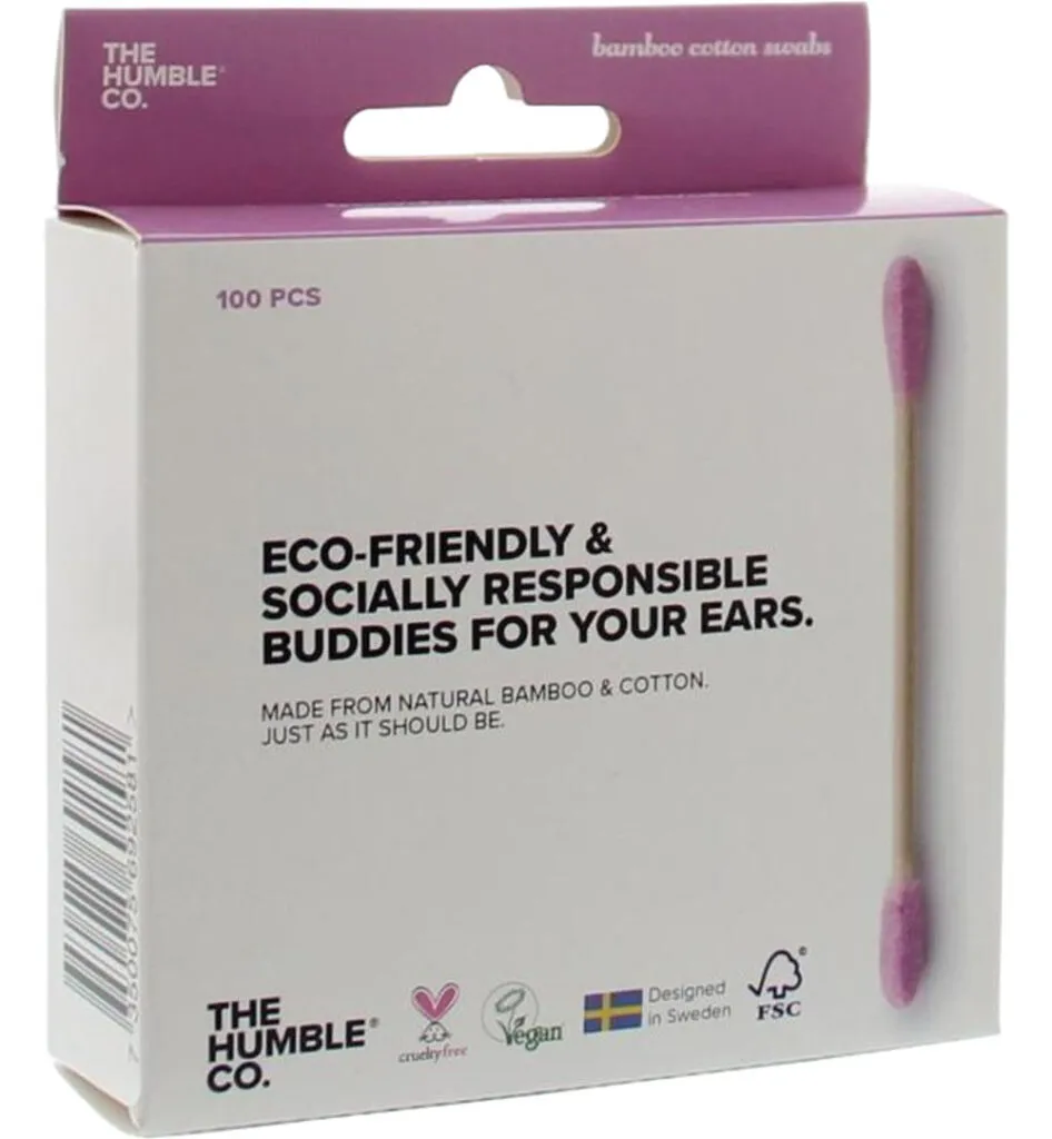 The Humble Co. Wattenstaafjes Bamboe Paars (100 stuks)