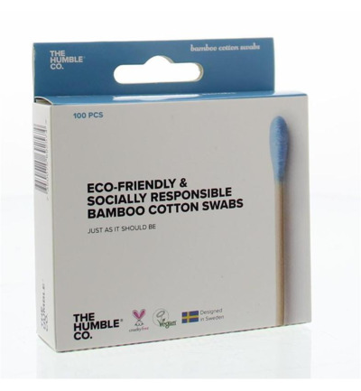 The Humble Co. Wattenstaafjes Bamboe Blauw (100 stuks)