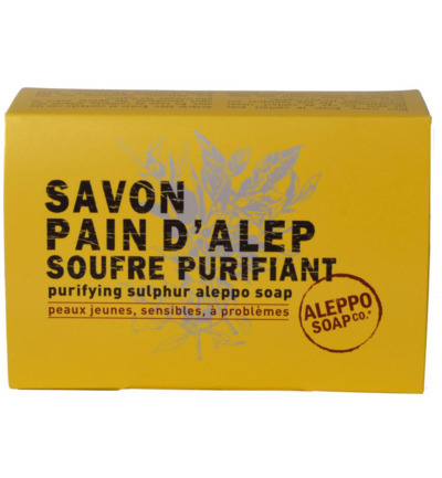 Aleppo Soap Co Aleppo zeep met zwavelbloem in doosje (150 gr)