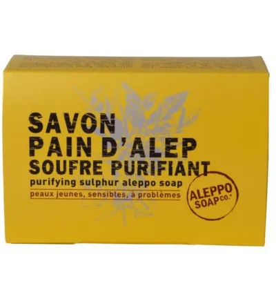 Aleppo Soap Co Aleppo zeep met zwavelbloem in doosje (150 gr)