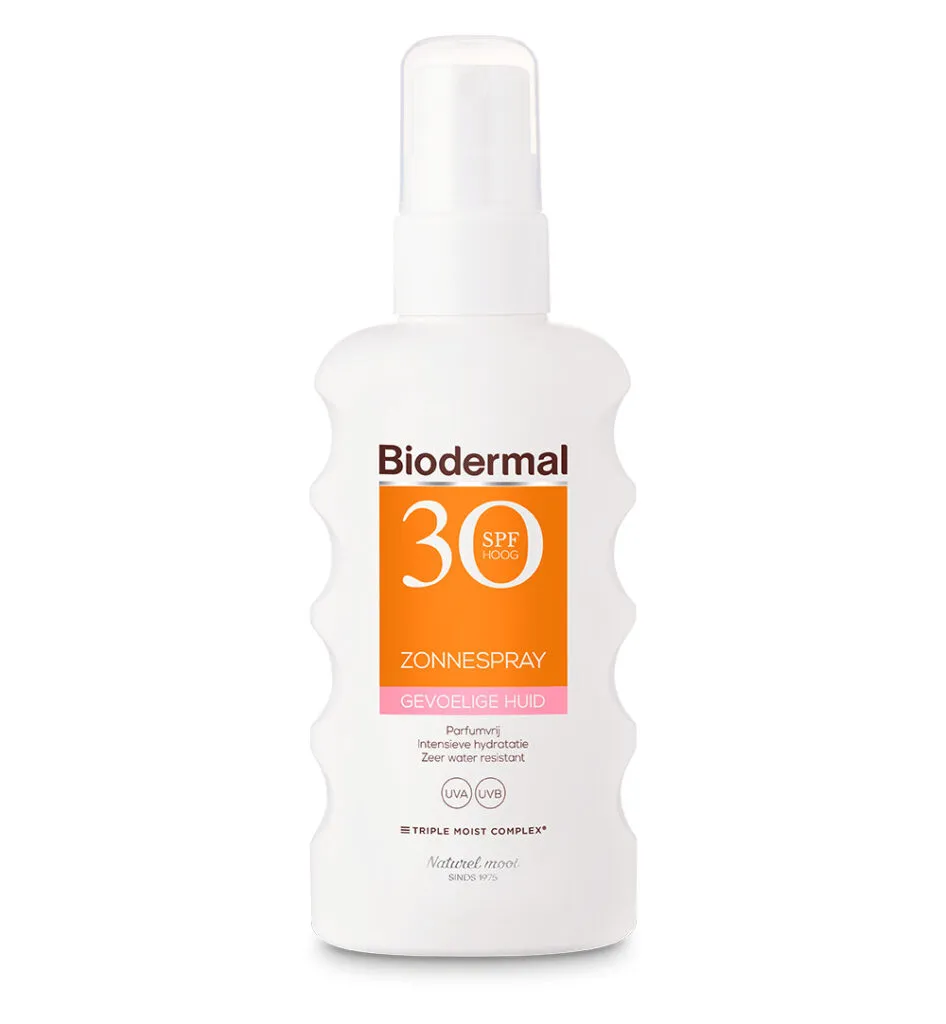Biodermal Zonnespray SP30 gevoelig huid (175 ml)