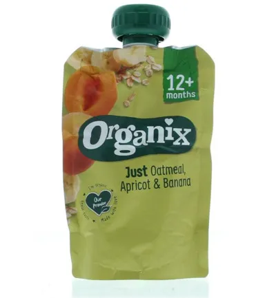 Organix Just Oatmeal Apricot Banana 12+ Maanden Bio (100 gr)