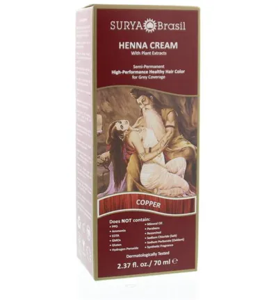 Surya Brasil Henna Haarverf Creme Copper (70 ml)