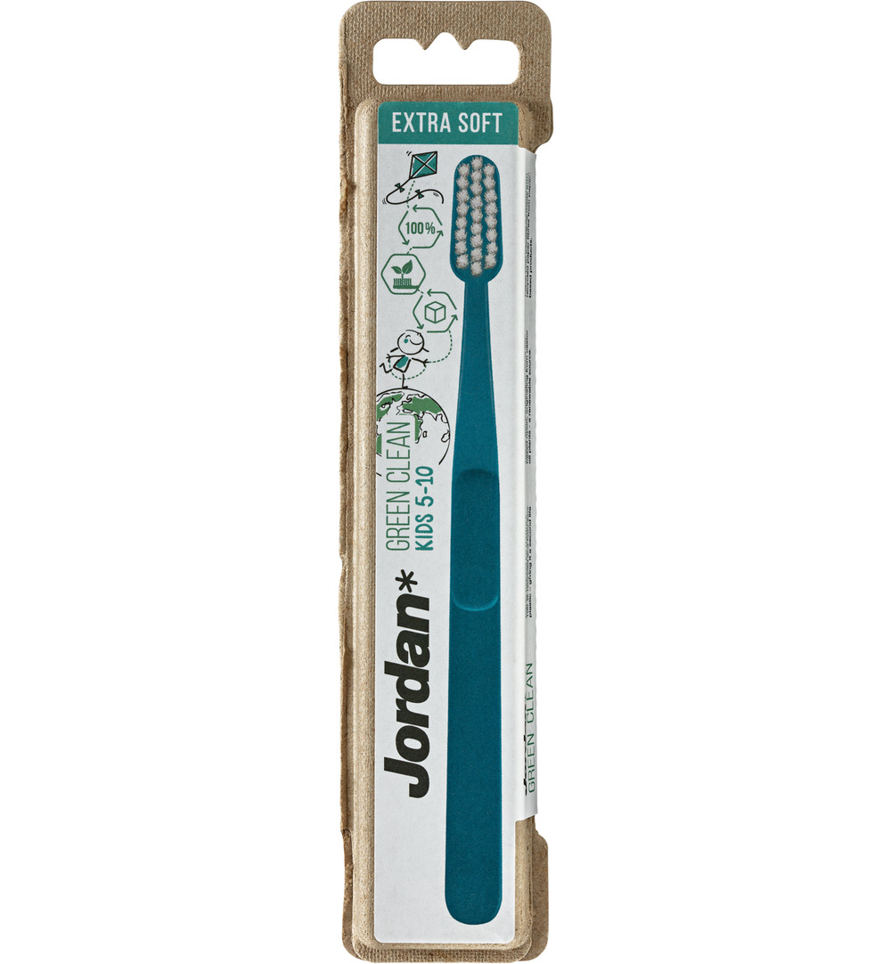Jordan Tandenborstelgreen Clean Kids Extra Soft (1 stuk)