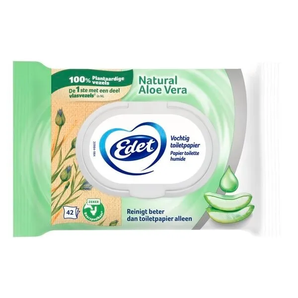 Edet Vochtig toiletpapier aloe (42 stuks)