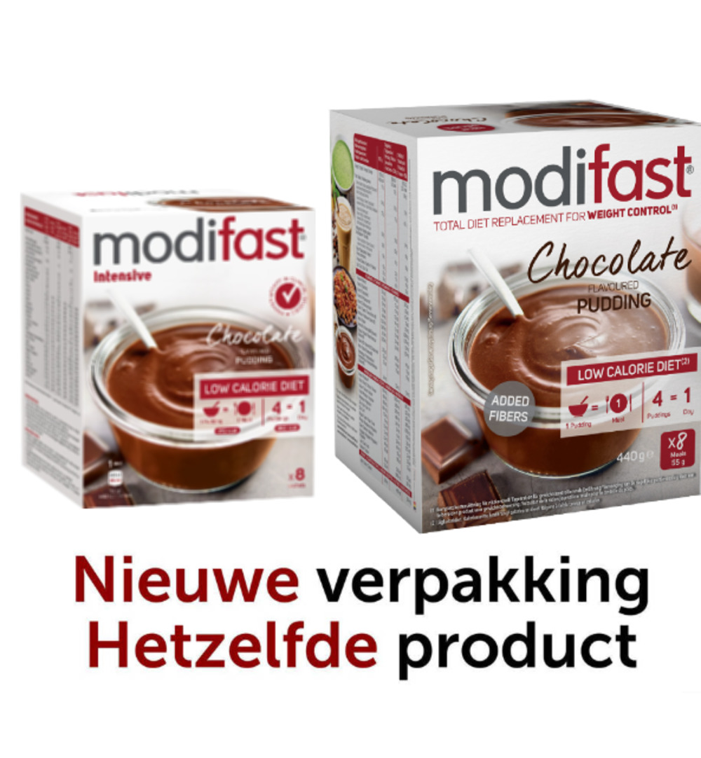 Modifast Intensive Pudding Chocolade 8 Zakjes (440 gr)