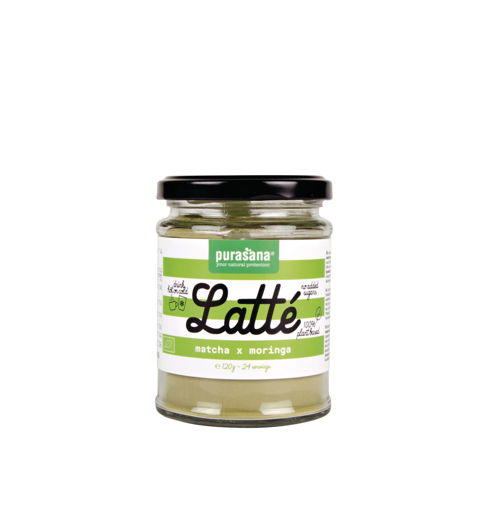 Purasana Latte Matcha Moringa Vegan Bio (120 gr)