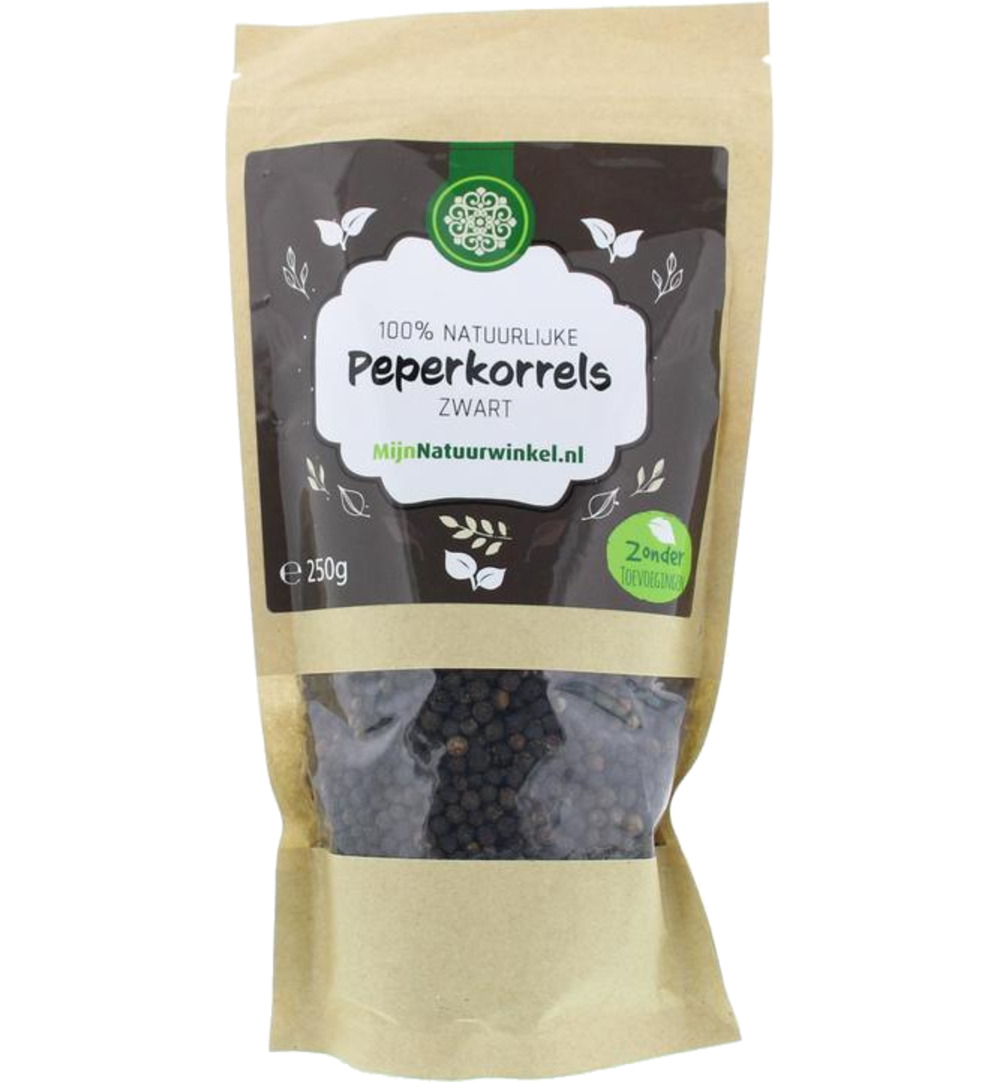 Mijnnatuurwinkel Peperkorrels zwart (250 gr)