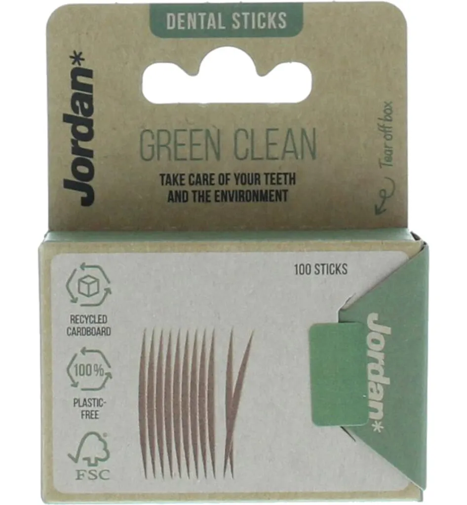 Jordan Tandenstokersgreen Clean Dun (100 stuks)