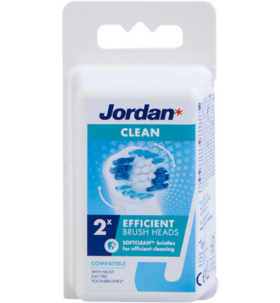 Jordan Clean Opzetborstels 2-pack (2 stuks)