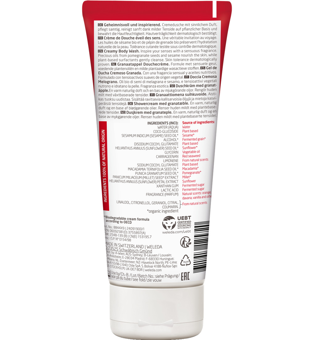 WELEDAgranaatappel inspirerende douchecreme (200 ml)