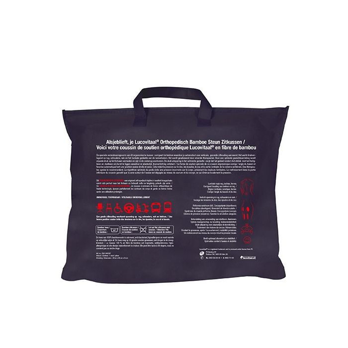 Lucovitaal Bamboe Steun Zitkussen Blauw (1 stuk)