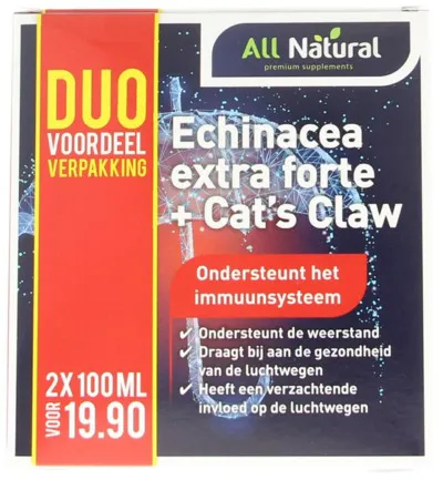 All Natural Echinacea Extra Forte + Cats Claw (200 ml)