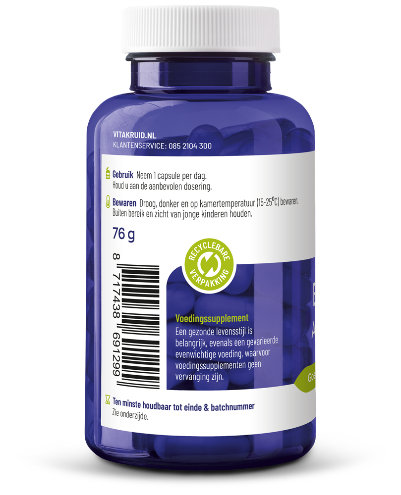Vitakruid B-Complex Actief Zonder B6 (90 vega capsules)