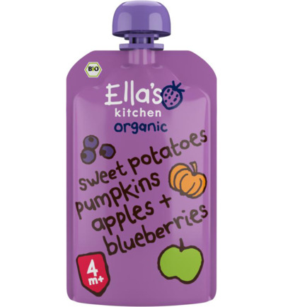 Ella'S Kitchen Sweet Potato Pumpkin Apple Blueberrry 4+ Mnd Bio (120 gr)