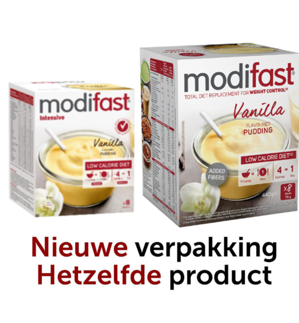Modifast Intensive pudding vanilla 8 zakjes (440 gr)