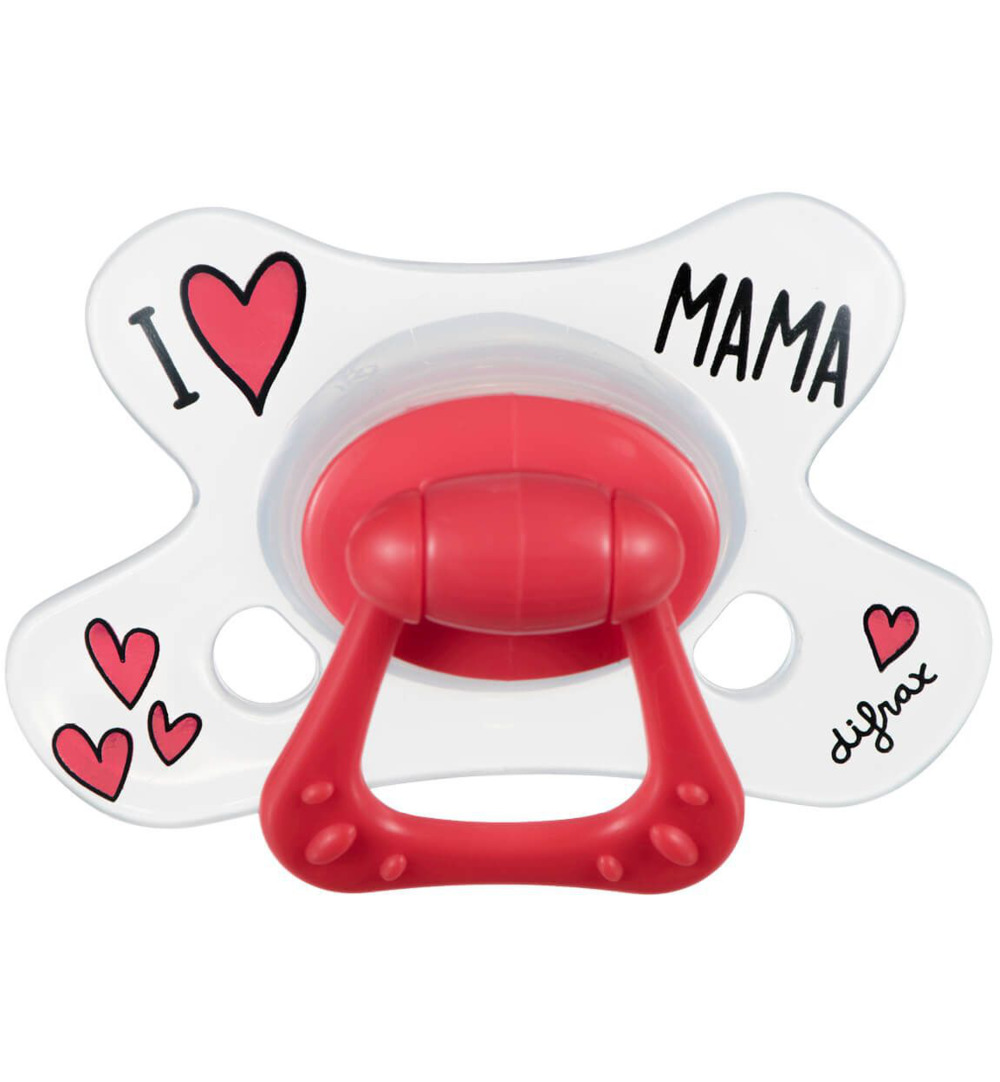 Difrax Fopspeen natural I love 6+ maanden (1 stuk)