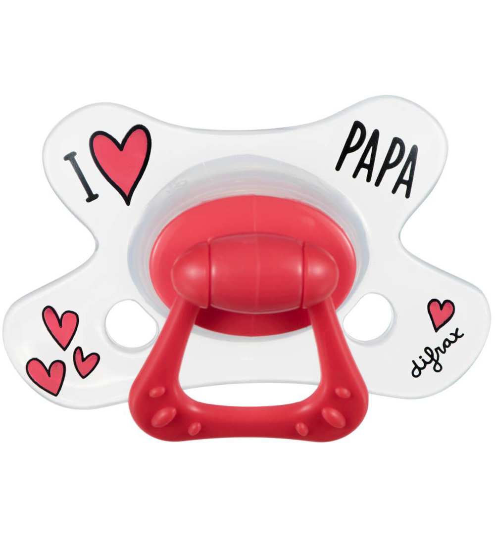 Difrax Fopspeen natural I love 6+ maanden (1 stuk)