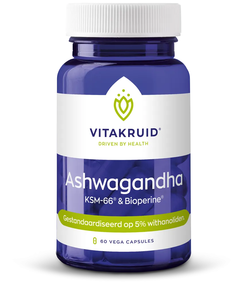 Vitakruid Ashwagandha 5% Withanoliden Ksm-66® & Bioperine® (60 vega capsules)