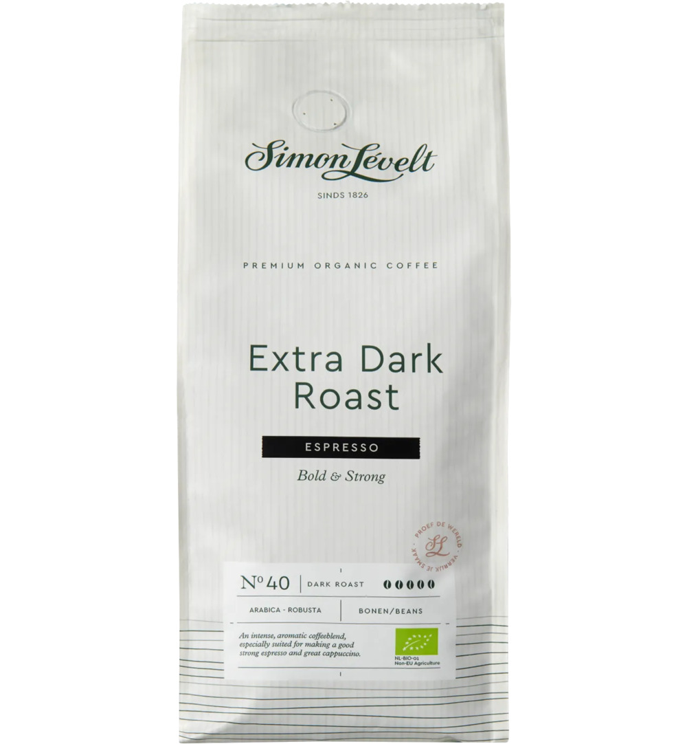 Simon Levelt Cafe N40 espresso extra dark roast bio (500 gr)