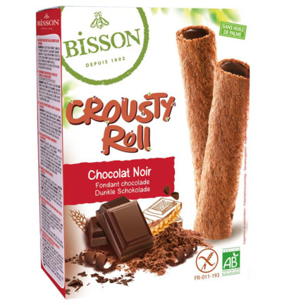 Bisson Crousty Roll Pure Chocolade Bio (125 gr)