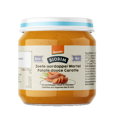 Biobim Zoete aardappel wortel 4+ maanden demeter bio (125 gr)