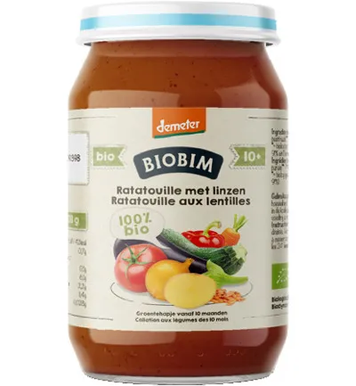 Biobim Ratatouille linzen 10+ maanden demeter bio (250 gr)