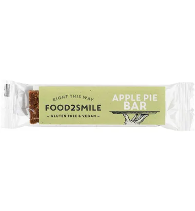 Food2Smile Apple pie bar glutenvrij lactosevrij (28 gr)