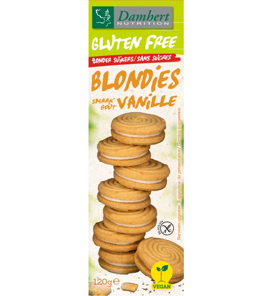 Damhert Glutenvrije blondies zonder suiker (120 gr)