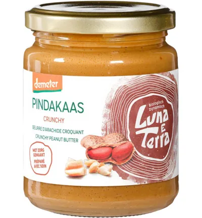 Luna E Terra Pindakaas Crunchy Bio (250 gr)