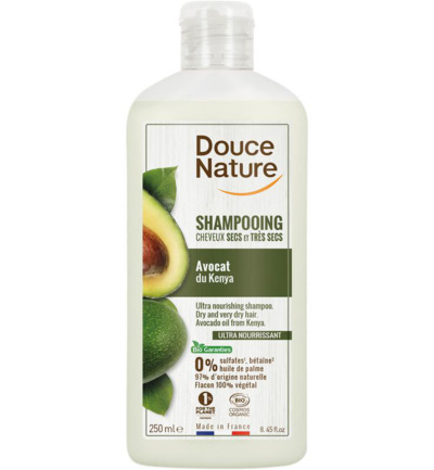 Douce Nature Shampoo verzorgend droog haar avocado bio (250 ml)