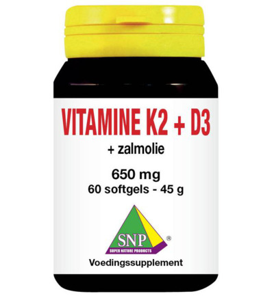 Snp Vitamine K2 D3 zalmolie (60 capsules)