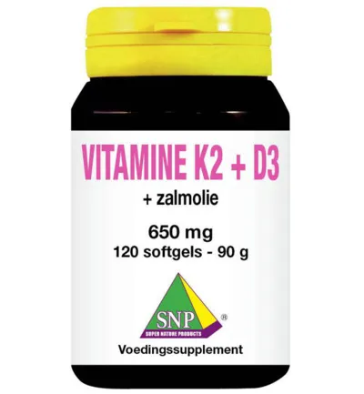 Snp Vitamine K2 D3 zalmolie (120 capsules)