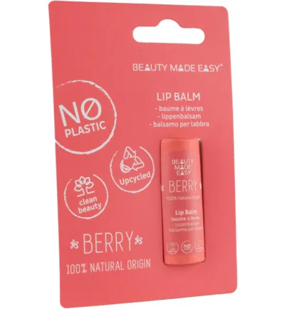 Beauty Made Easy Papertube lipbalm berry (6 gr)