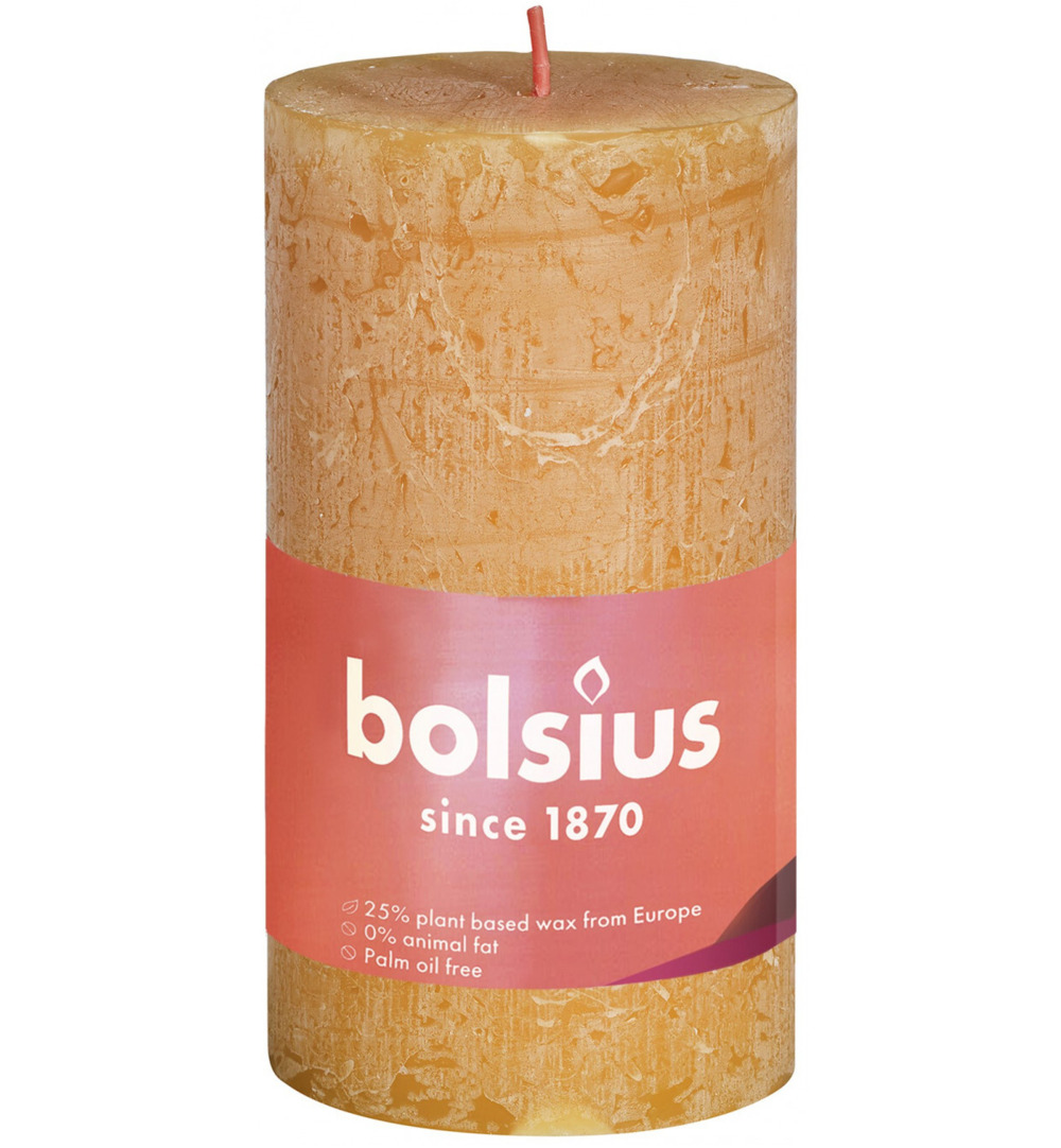 Bolsius Rustiekkaars Shine 100/50 Honeycomb Yellow (1 stuk)