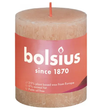 Bolsius Rustiekkaars Shine 80/68 Misty Pink (1 stuk)
