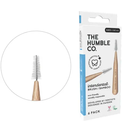 The Humble Co. Interdental borstel 0.60 mm blauw (6 stuks)