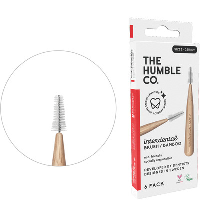 The Humble Co. Interdental borstel 0.50 mm rood (6 stuks)