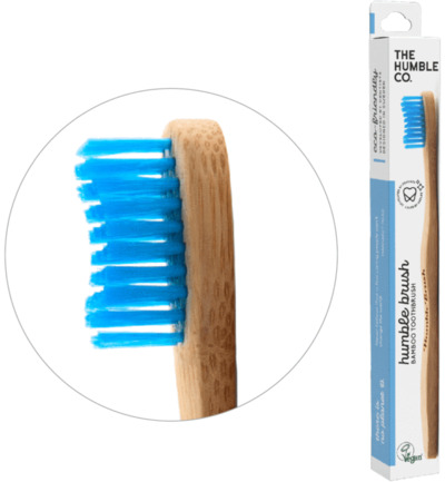 The Humble Co. Tandenborstel bamboe medium blauw (1 stuk)