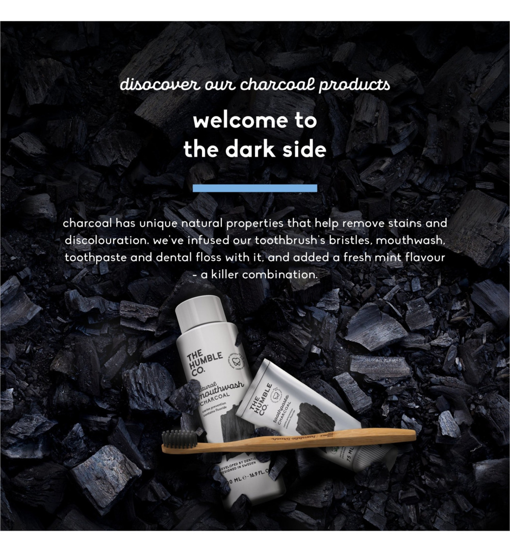 The Humble Co. Tandenborstel bamboe charcoal (1 stuk) - image 2