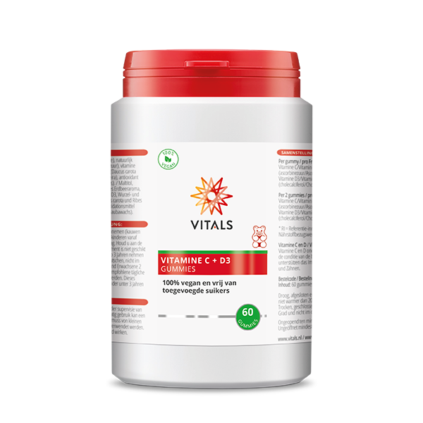 Vitals Vitamine C + D3 gummies (60 stuks)