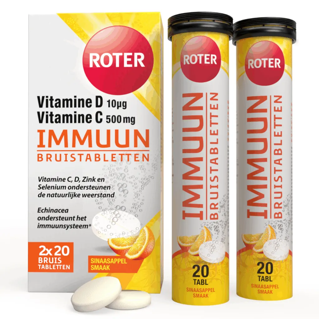 Roter Immuun bruistabletten met Vitamine C & D duopack (20 stuks)