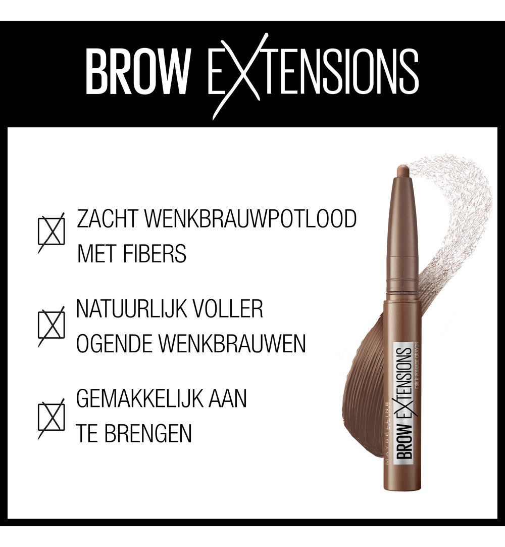 Maybelline New York Brow xtensions 04medium brown (1 stuk) - image 3